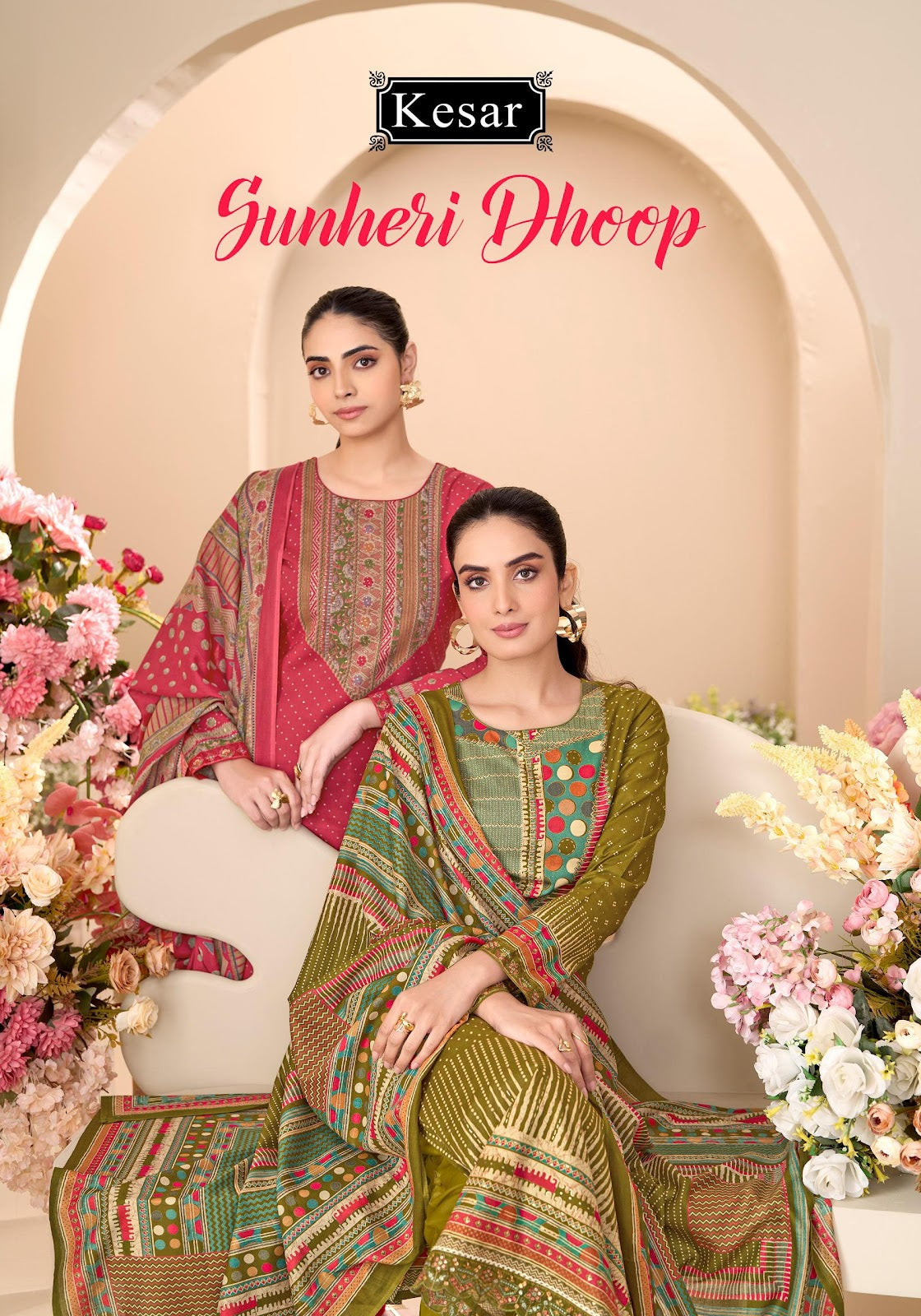 Sunheri Dhoop Kesar Lawn Cotton Karachi Salwar Suits Supplier India