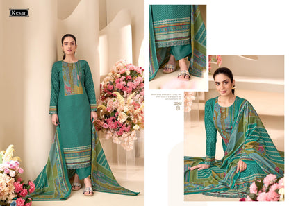 Sunheri Dhoop Kesar Lawn Cotton Karachi Salwar Suits Supplier India
