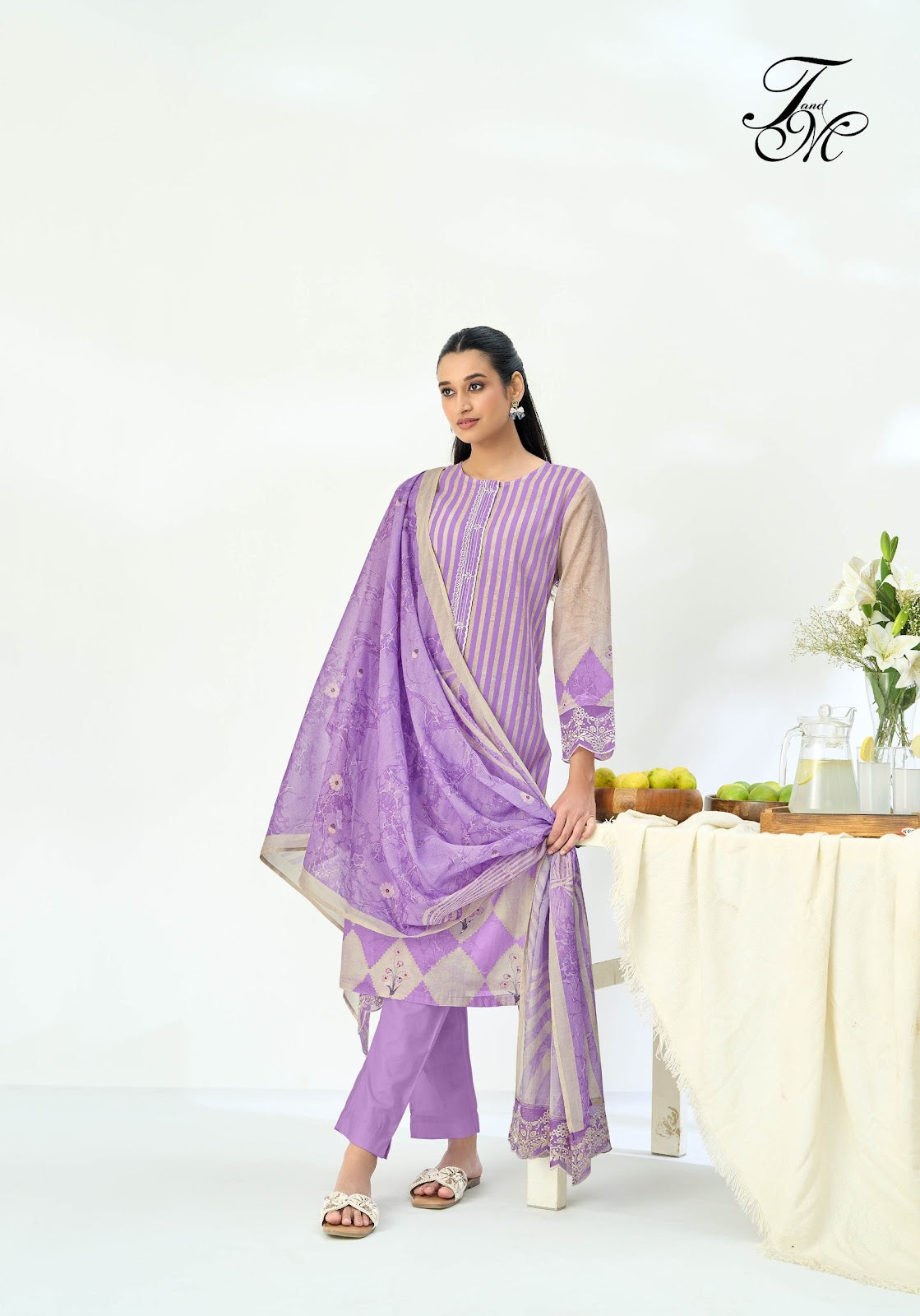 Sunheri Dhoop Tm Mal Chanderi Pant Style Suits Manufacturer Gujarat