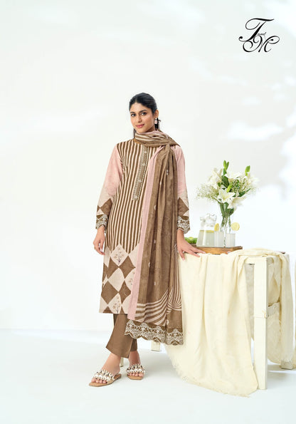 Sunheri Dhoop Tm Mal Chanderi Pant Style Suits Manufacturer Gujarat