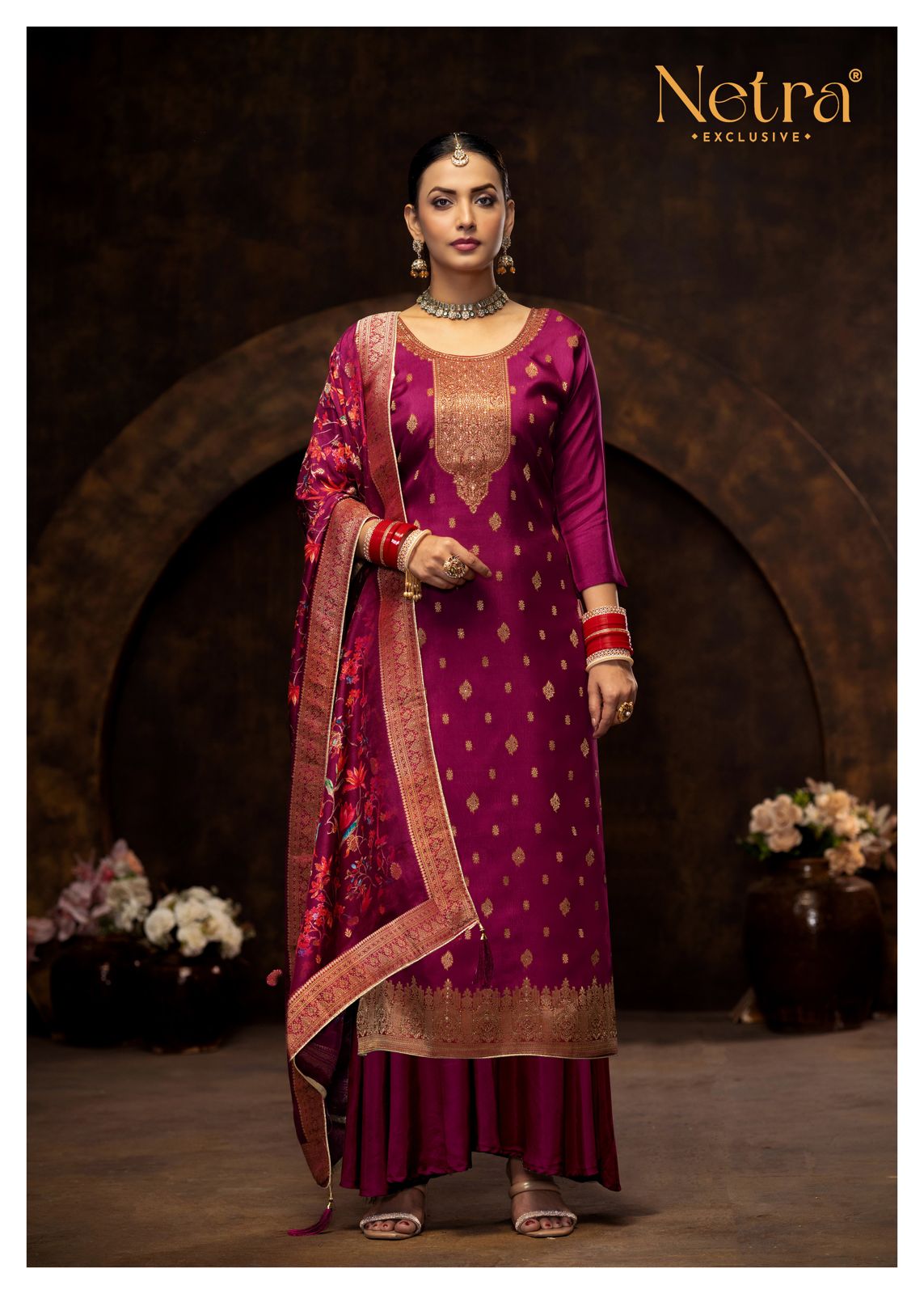 Sunidhi Netra Lakhnavi Plazzo Style Suits Wholesale Price