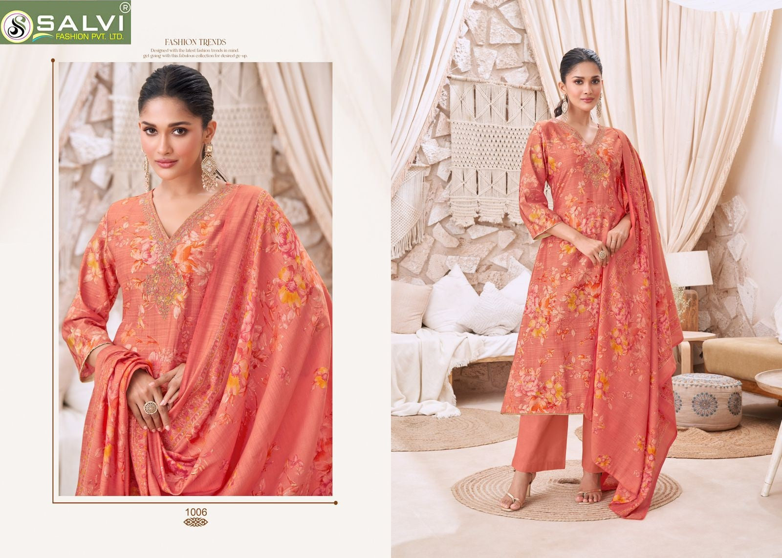 Sunidhi Salvi Fashion Vertican Pant Style Suits Supplier India