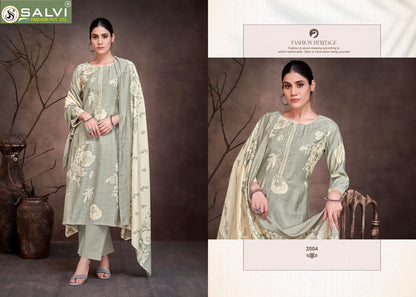 Sunidhi Vol 2 Salvi Fashion Linen Silk Pant Style Suits Supplier India