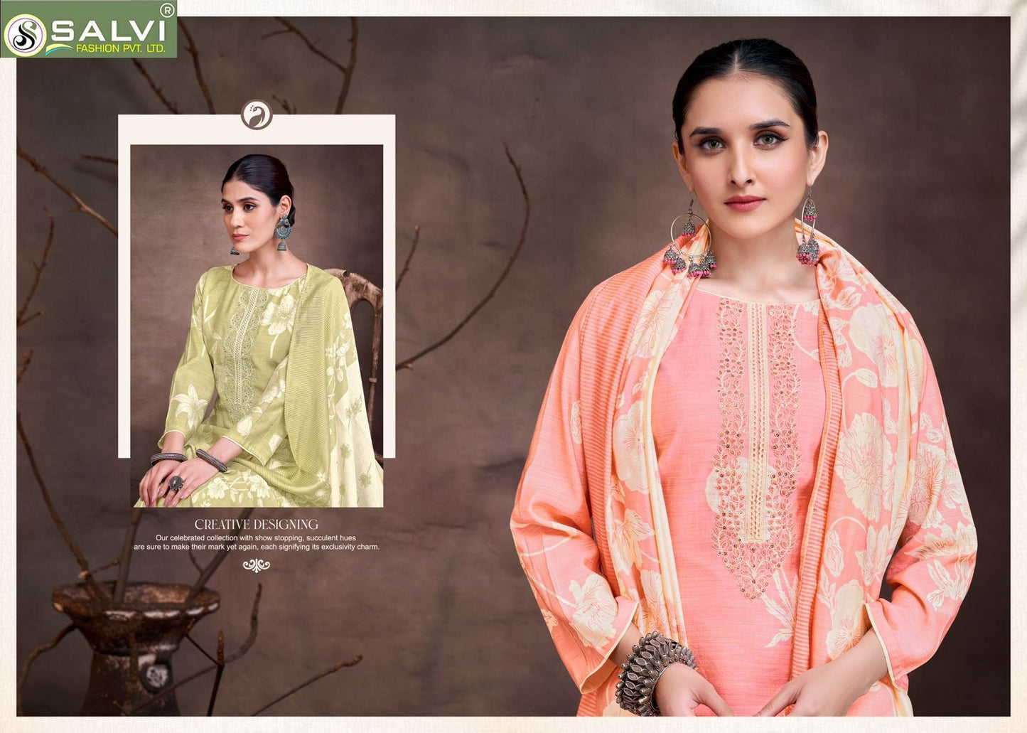 Sunidhi Vol 2 Salvi Fashion Linen Silk Pant Style Suits Supplier India