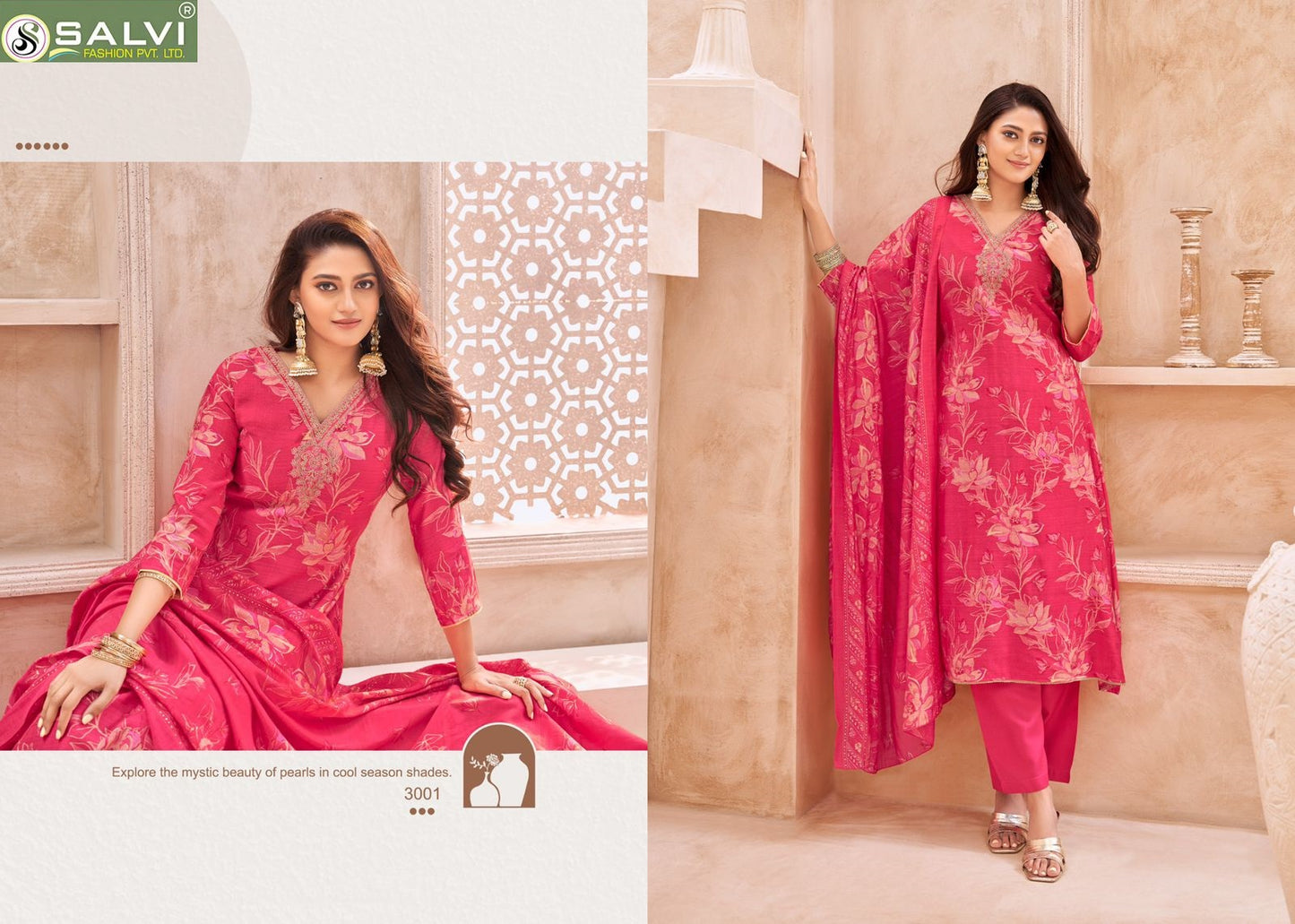 Sunidhi Vol 3 Salvi Fashion Linen Silk Pant Style Suits Exporter Ahmedabad