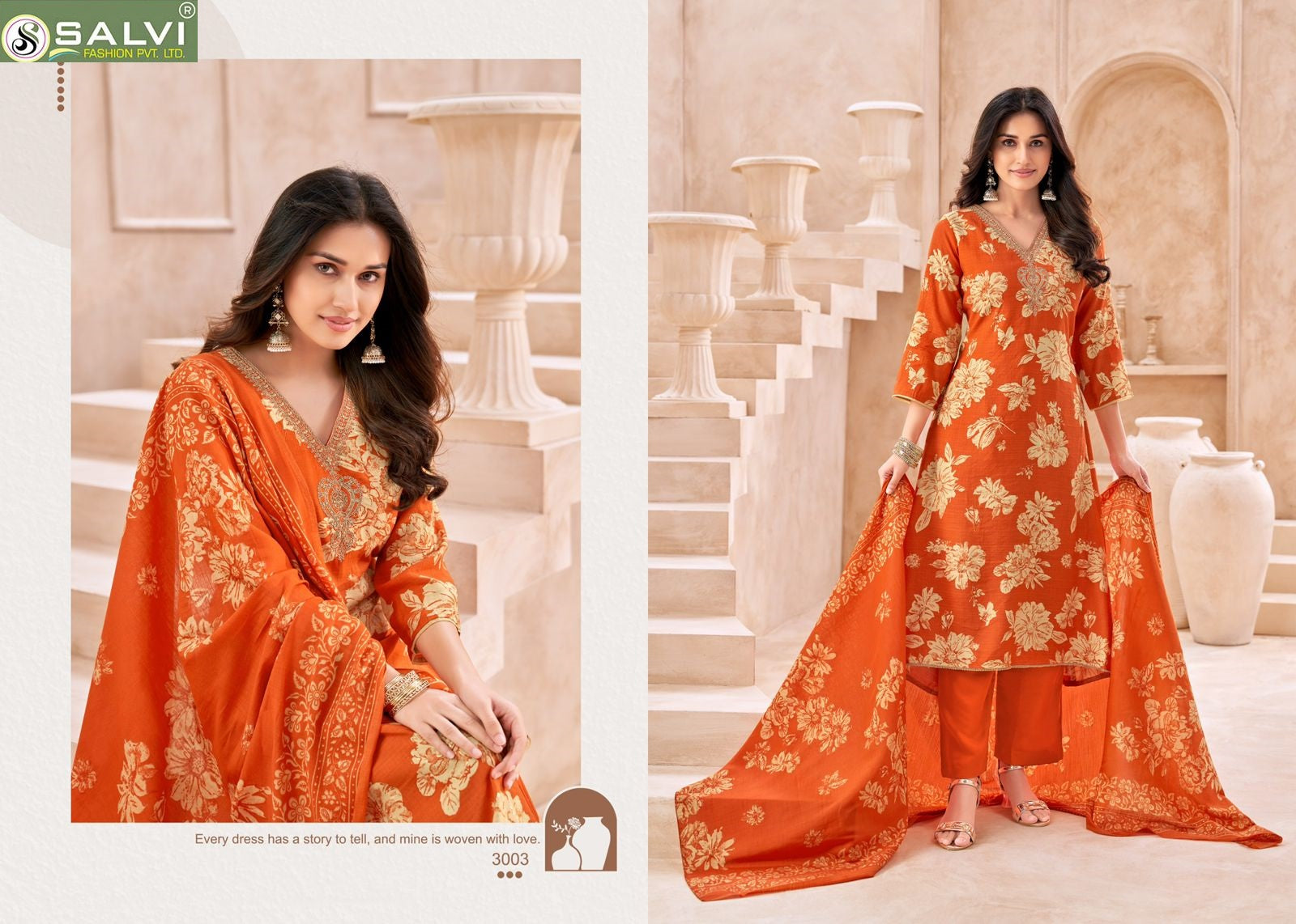 Sunidhi Vol 3 Salvi Fashion Linen Silk Pant Style Suits Exporter Ahmedabad