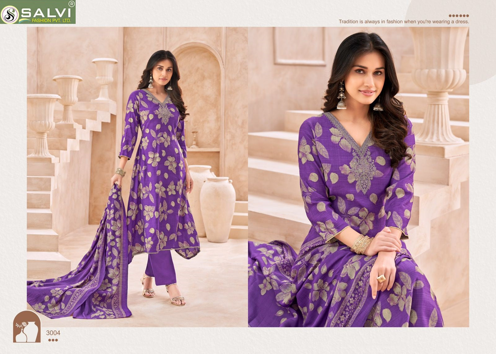 Sunidhi Vol 3 Salvi Fashion Linen Silk Pant Style Suits Exporter Ahmedabad
