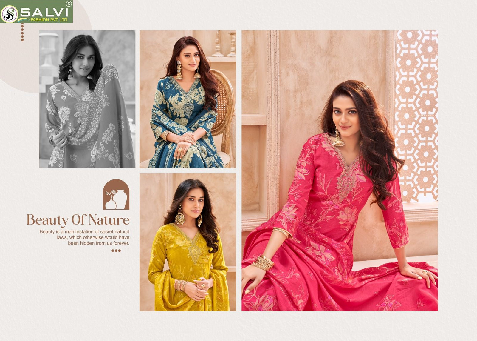 Sunidhi Vol 3 Salvi Fashion Linen Silk Pant Style Suits Exporter Ahmedabad