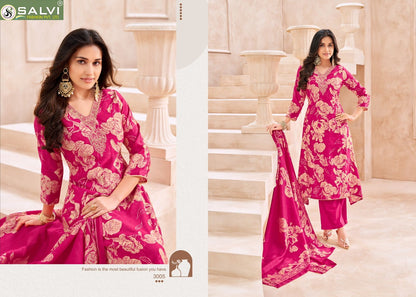 Sunidhi Vol 3 Salvi Fashion Linen Silk Pant Style Suits Exporter Ahmedabad