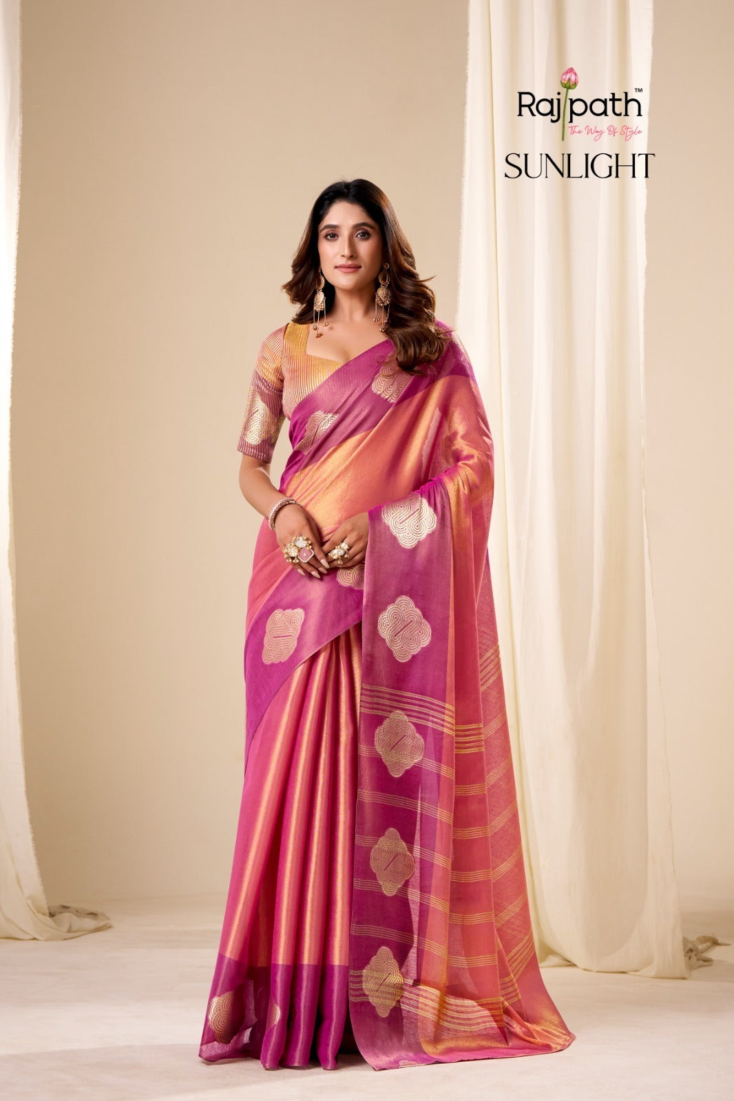 Sunlight Rajpath Tissue Silk Sarees Exporter Gujarat