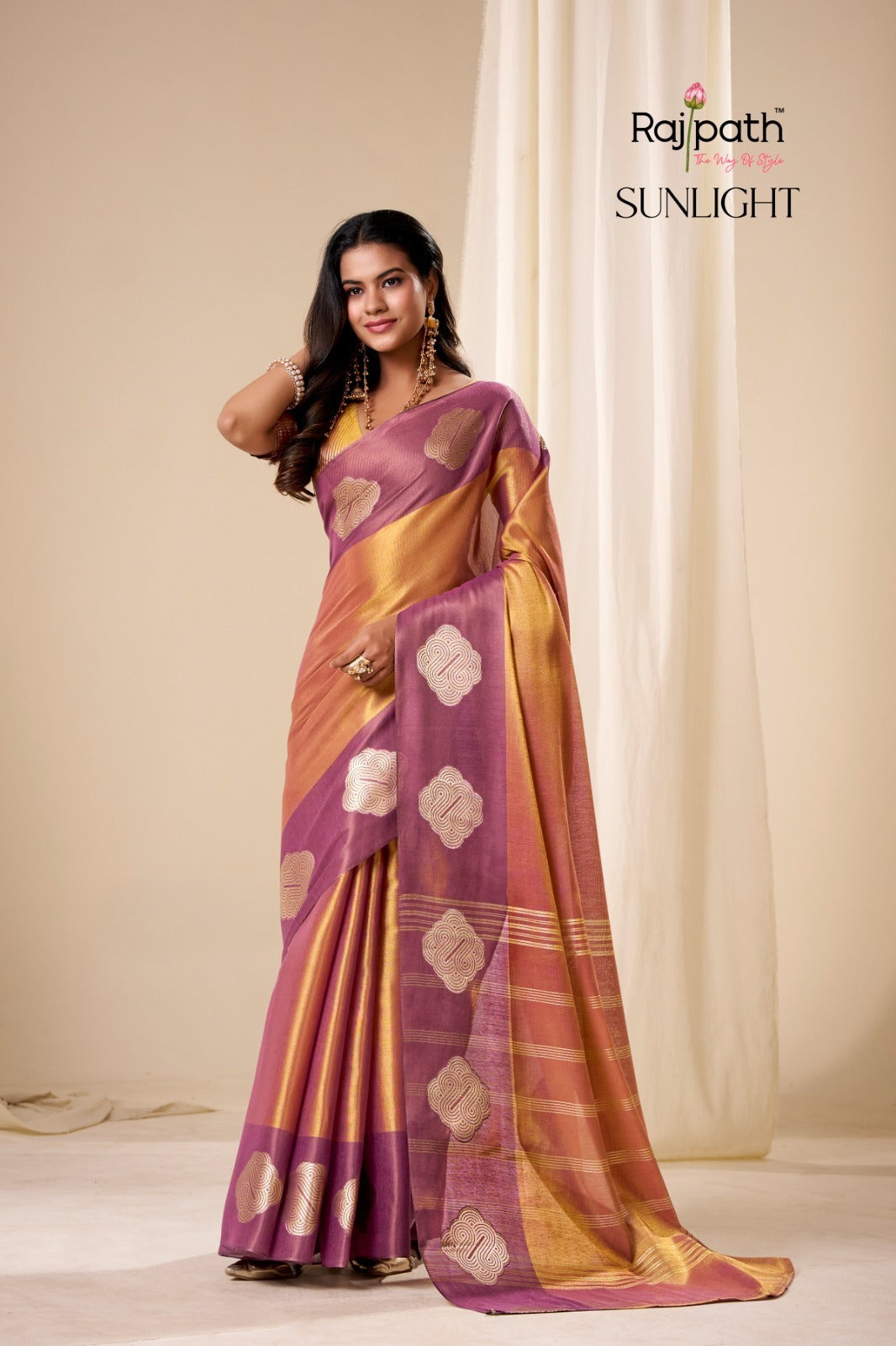 Sunlight Rajpath Tissue Silk Sarees Exporter Gujarat