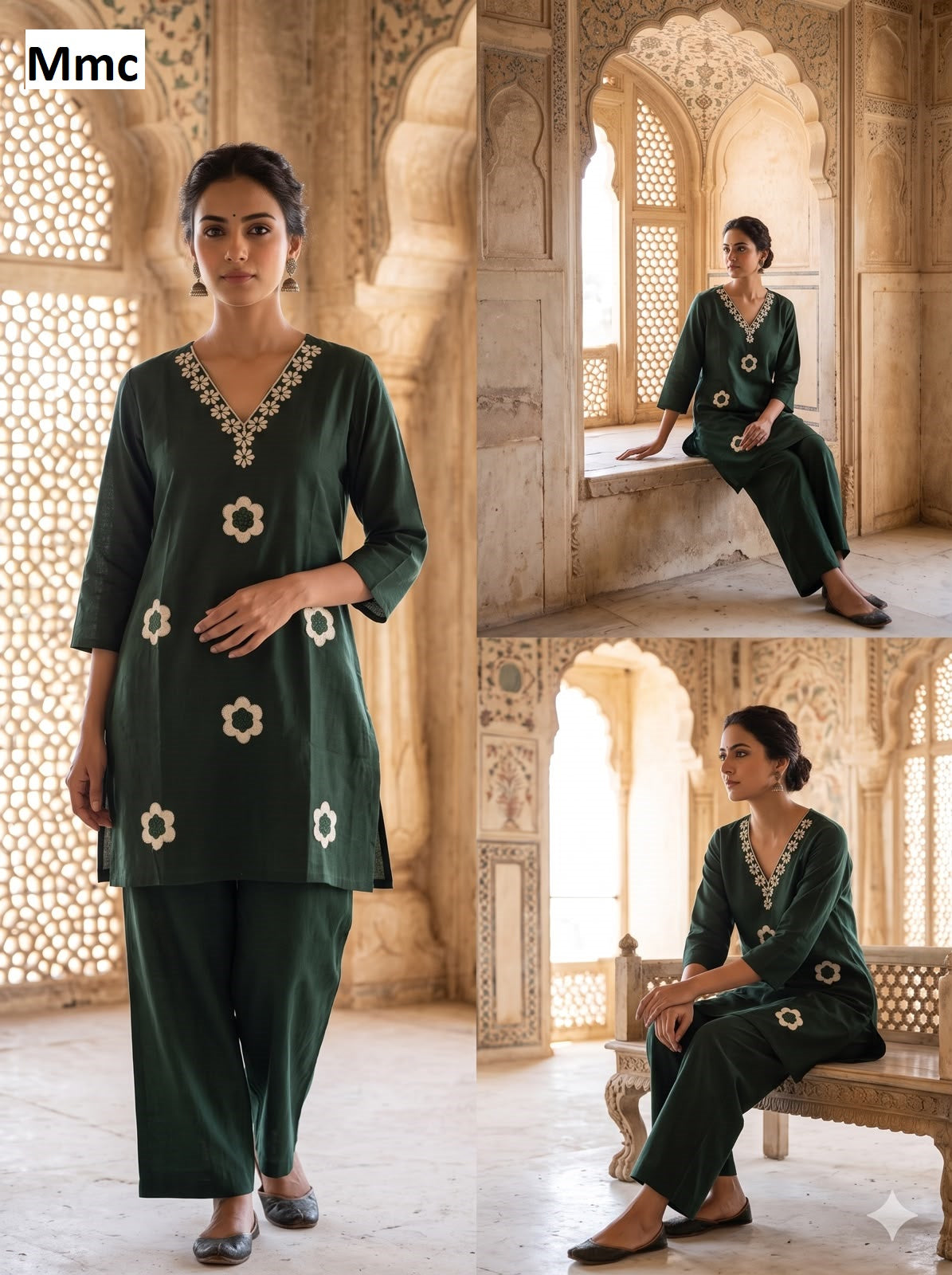 Sunrise Flower Mmc Dhabu Cotton Co Ord Set Manufacturer India