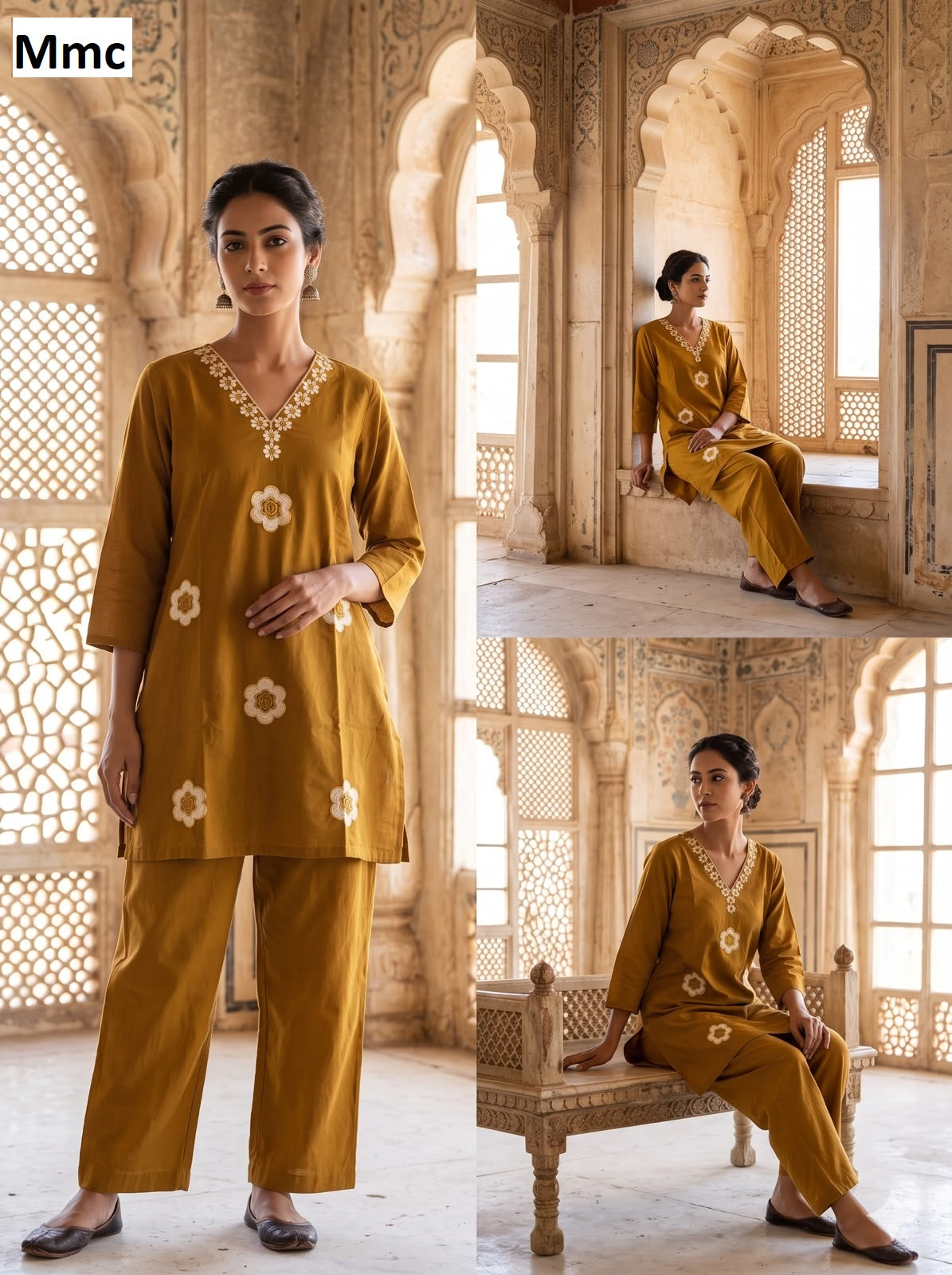 Sunrise Flower Mmc Dhabu Cotton Co Ord Set Manufacturer India