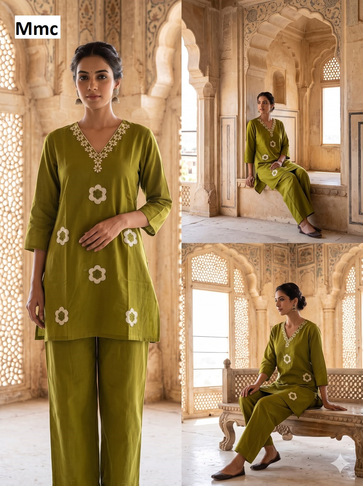 Sunrise Flower Mmc Dhabu Cotton Co Ord Set Manufacturer India
