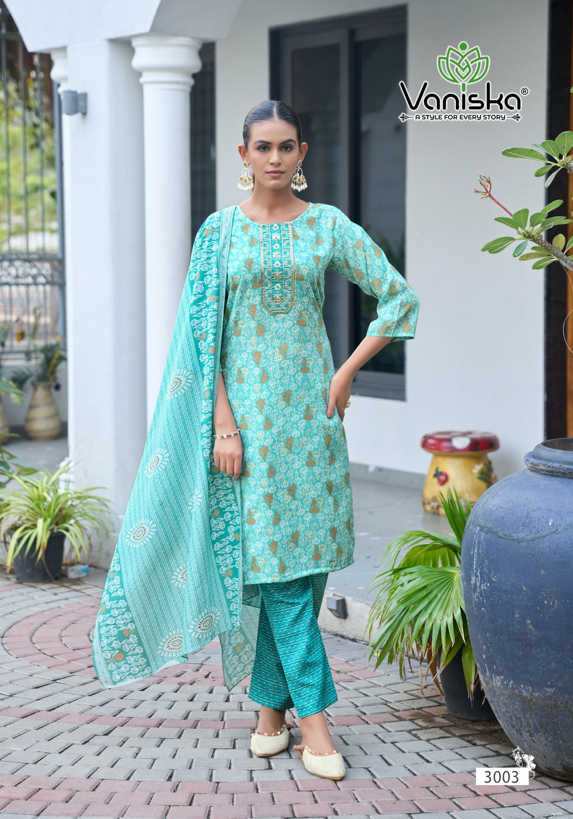 Sunrise Vol 3 Vaniska Capsule Readymade Pant Style Suits Wholesale Price