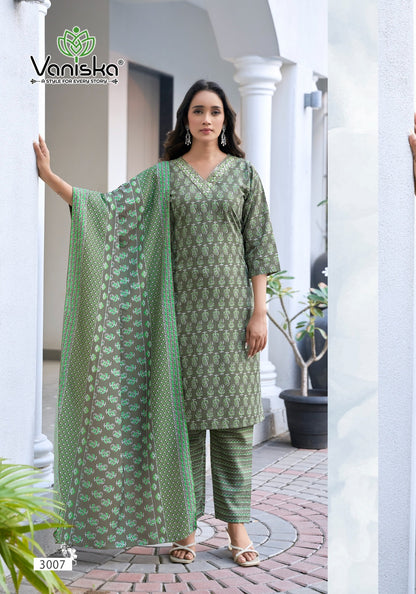 Sunrise Vol 3 Vaniska Capsule Readymade Pant Style Suits Wholesale Price