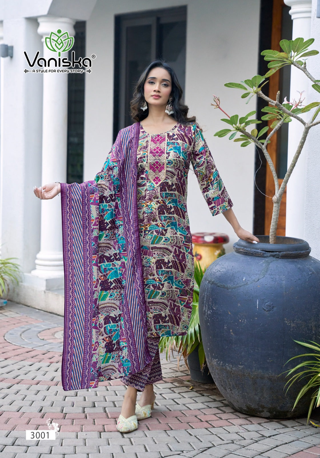 Sunrise Vol 3 Vaniska Capsule Readymade Pant Style Suits Wholesale Price