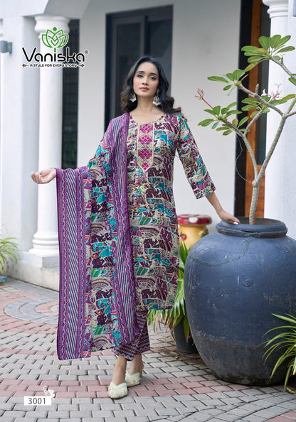 Sunrise Vol 3 Vaniska Capsule Readymade Pant Style Suits Wholesale Price