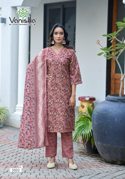 Sunrise Vol 3 Vaniska Capsule Readymade Pant Style Suits Wholesale Price