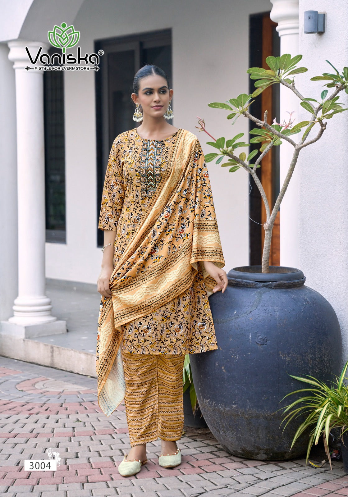 Sunrise Vol 3 Vaniska Capsule Readymade Pant Style Suits Wholesale Price