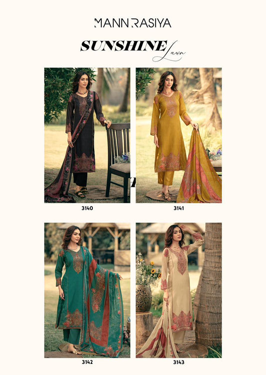 Sunshine Mannrasiya Mal Chanderi Pant Style Suits Manufacturer Gujarat