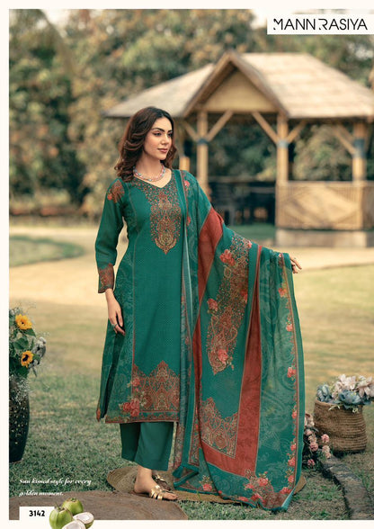 Sunshine Mannrasiya Mal Chanderi Pant Style Suits Manufacturer Gujarat