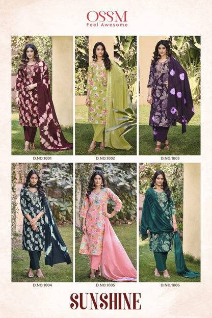 Sunshine Ossm Readymade Cotton Pant Suits Manufacturer India