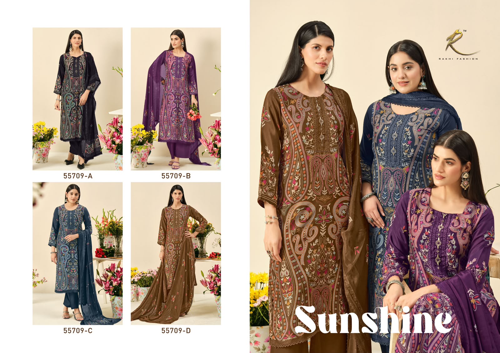 Sunshine Rakhi Fashion Bemberg Pant Style Suits Wholesale Price