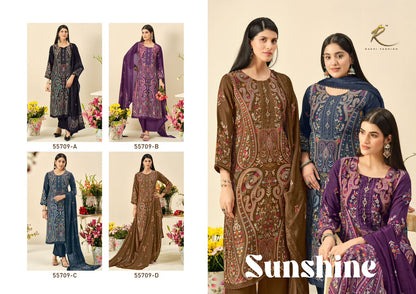 Sunshine Rakhi Fashion Bemberg Pant Style Suits Wholesale Price
