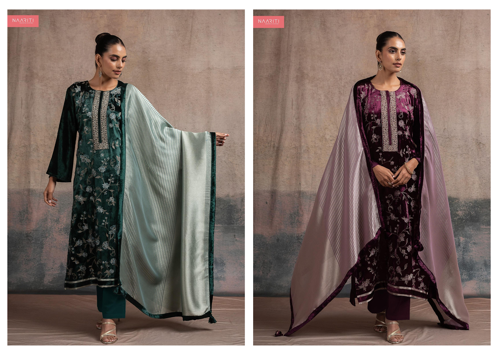 Sunyara Naariti Velvet Suits Supplier Ahmedabad
