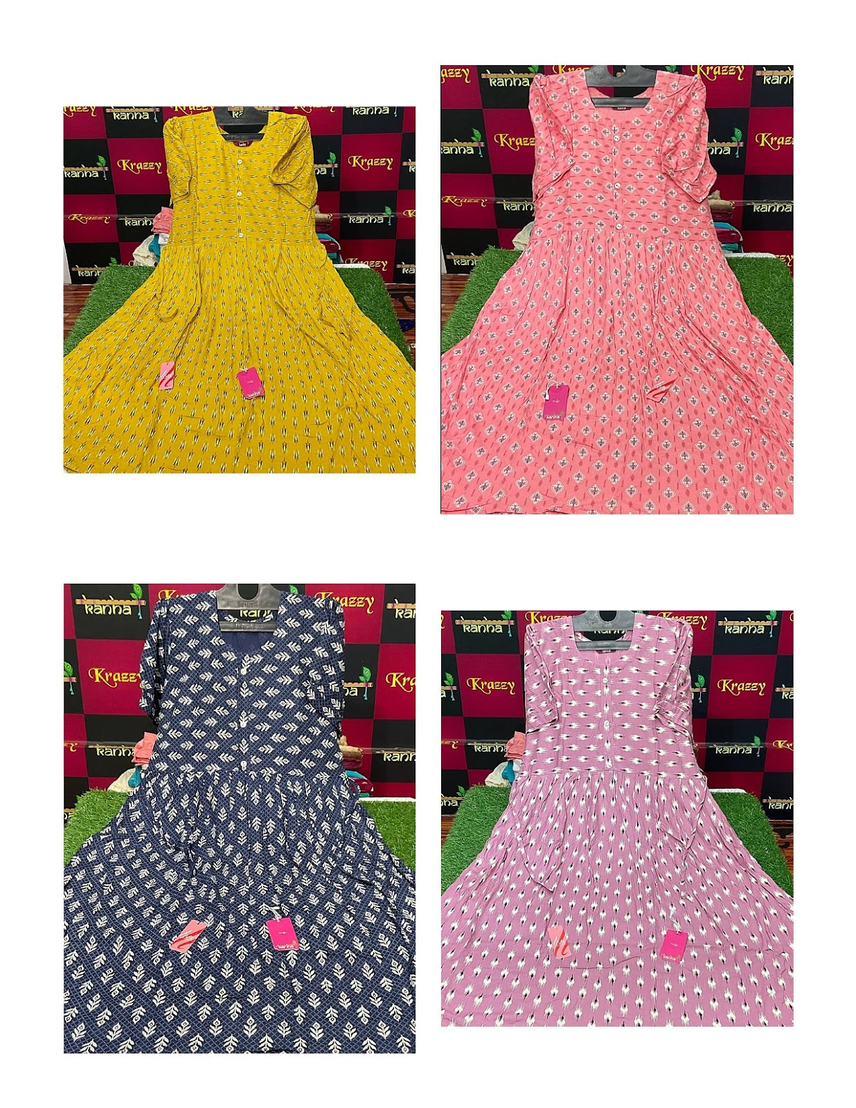 Super 0810 Kanha Reyon Kurti With Pocket Supplier