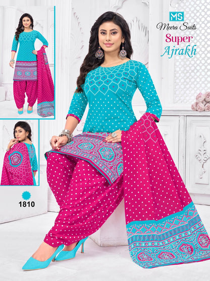 Super Ajrakh Meera Cotton Dress Material Supplier India