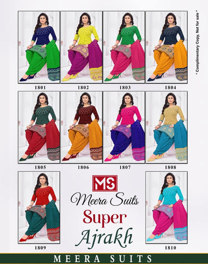Super Ajrakh Meera Cotton Dress Material Supplier India