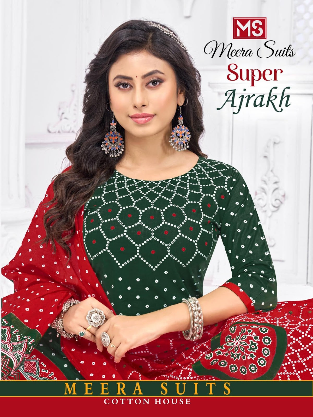Super Ajrakh Meera Cotton Dress Material Supplier India