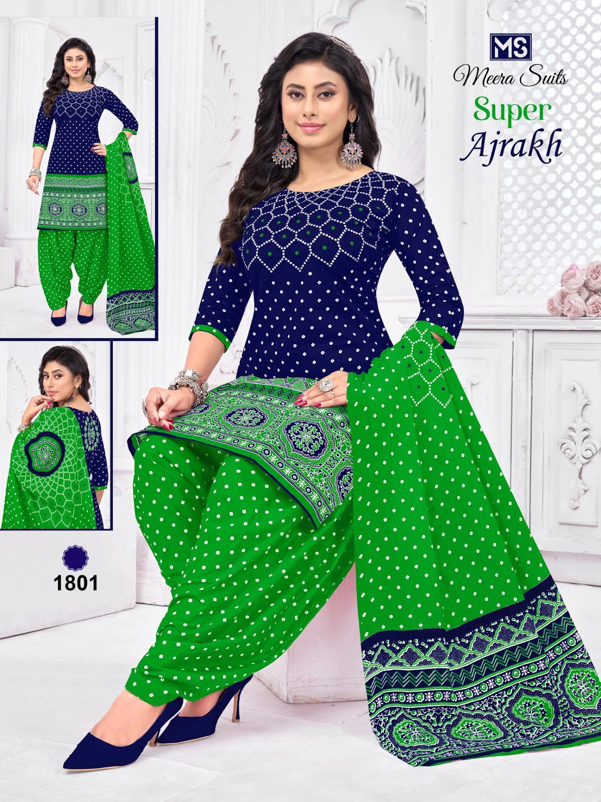 Super Ajrakh Meera Cotton Dress Material Supplier India
