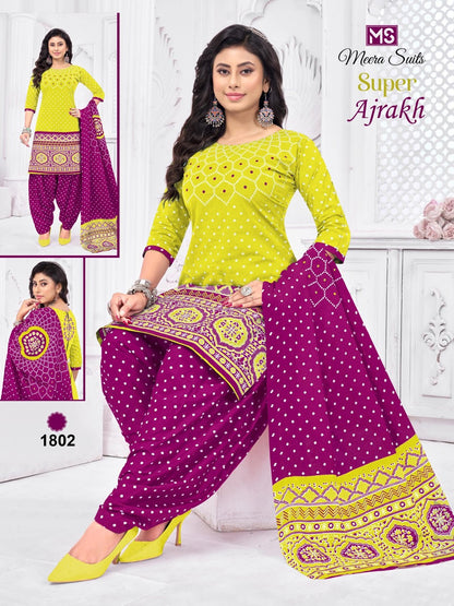 Super Ajrakh Meera Cotton Dress Material Supplier India