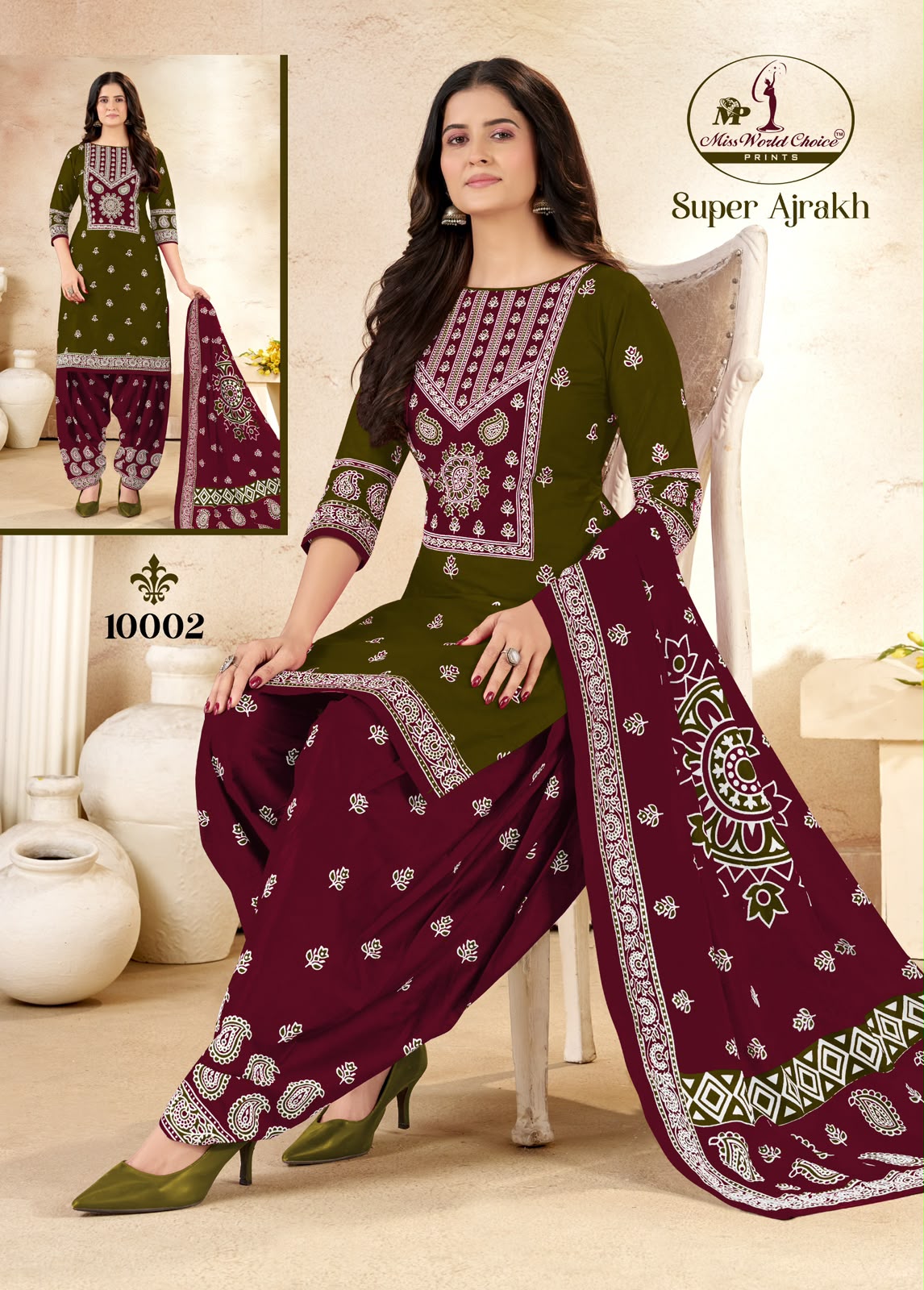 Super Ajrakh Vol 10 Miss World Choice Cotton Dress Material Supplier Gujarat