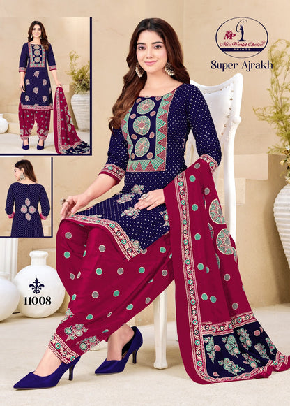 Super Ajrakh Vol 11 Miss World Choice Cotton Dress Material Manufacturer Gujarat