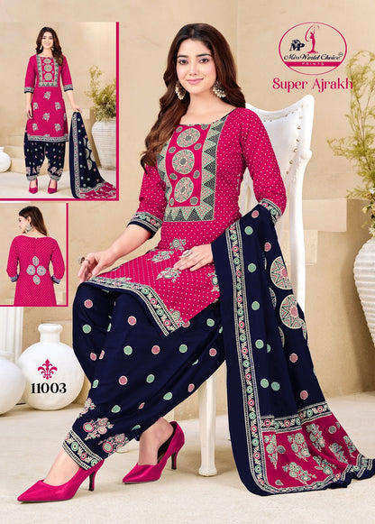 Super Ajrakh Vol 11 Miss World Choice Cotton Dress Material Manufacturer Gujarat