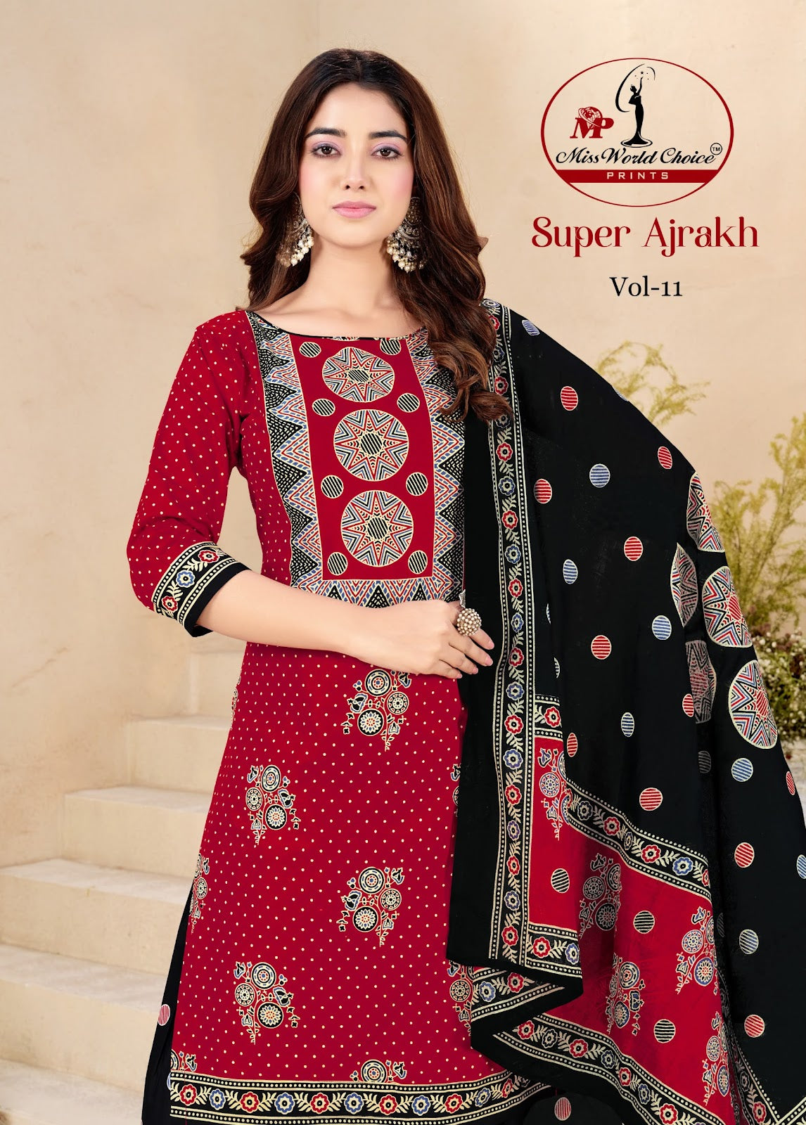 Super Ajrakh Vol 11 Miss World Choice Cotton Dress Material Manufacturer Gujarat