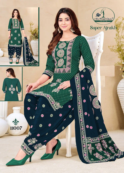 Super Ajrakh Vol 11 Miss World Choice Cotton Dress Material Manufacturer Gujarat