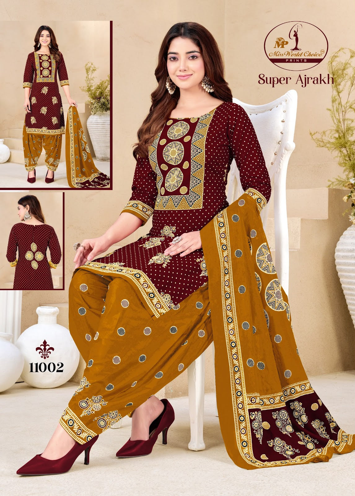 Super Ajrakh Vol 11 Miss World Choice Cotton Dress Material Manufacturer Gujarat