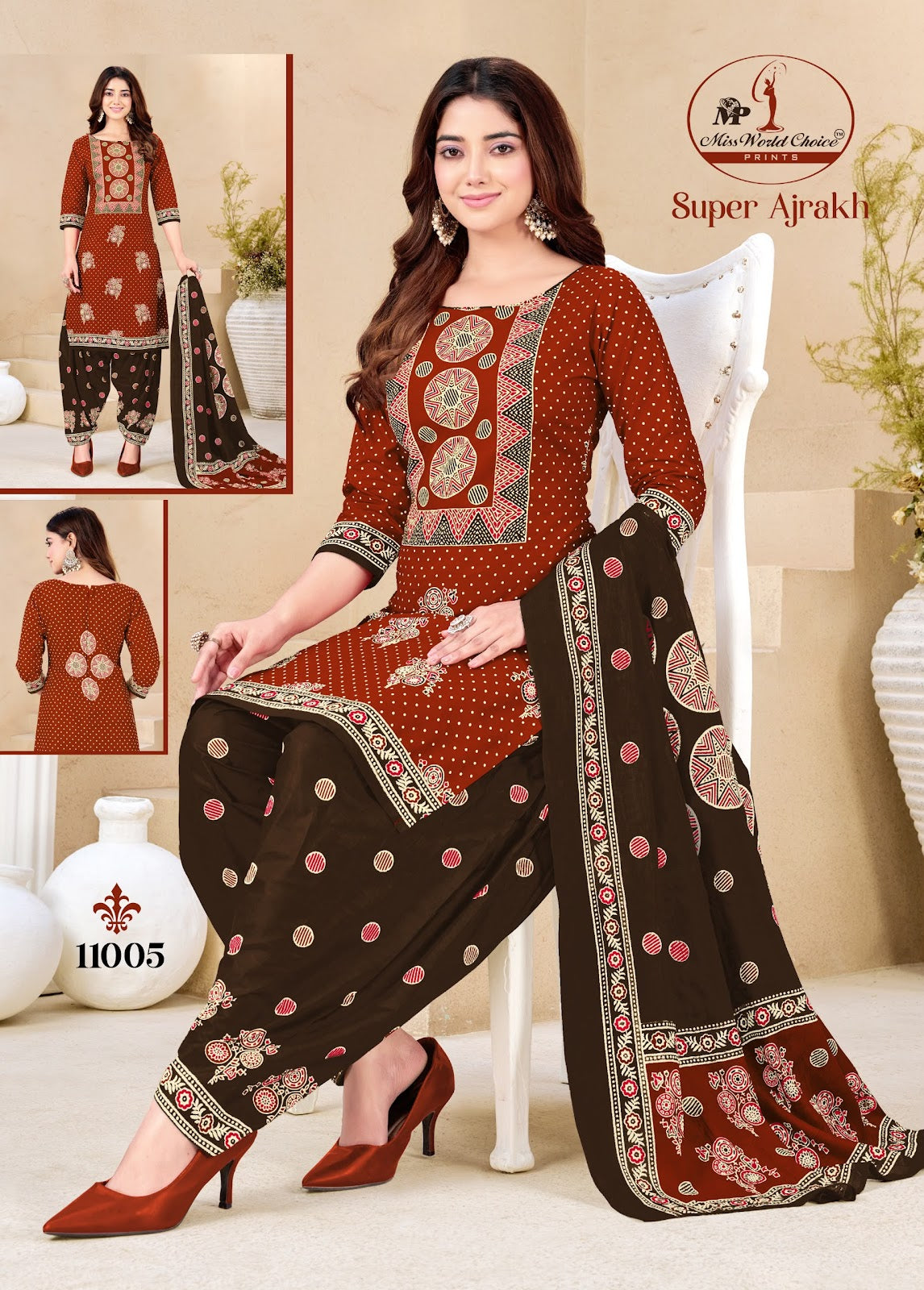 Super Ajrakh Vol 11 Miss World Choice Cotton Dress Material Manufacturer Gujarat