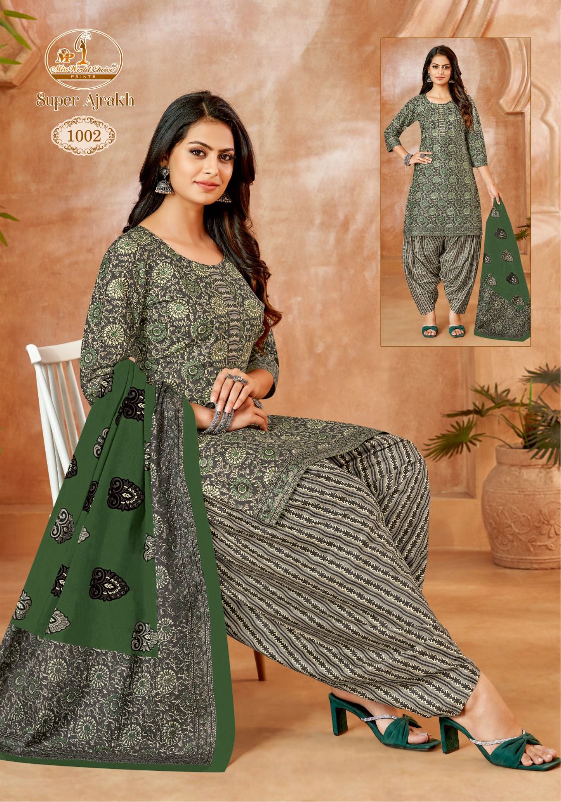 Super Ajrakh Vol 1 Miss World Choice Cotton Dress Material Wholesale Rate