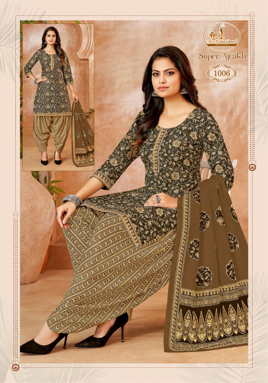 Super Ajrakh Vol 1 Miss World Choice Cotton Dress Material Wholesale Rate