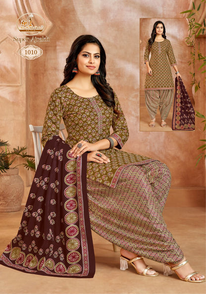 Super Ajrakh Vol 1 Miss World Choice Cotton Dress Material Wholesale Rate