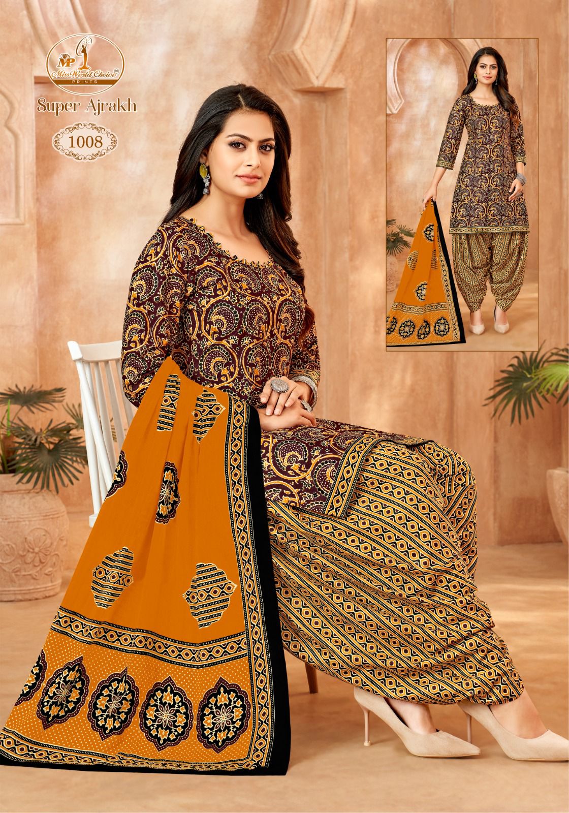 Super Ajrakh Vol 1 Miss World Choice Cotton Dress Material Wholesale Rate