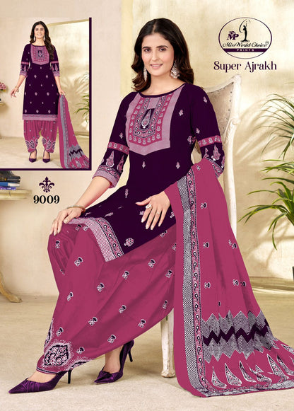 Super Ajrakh Vol 9 Miss World Choice Cotton Dress Material Supplier India