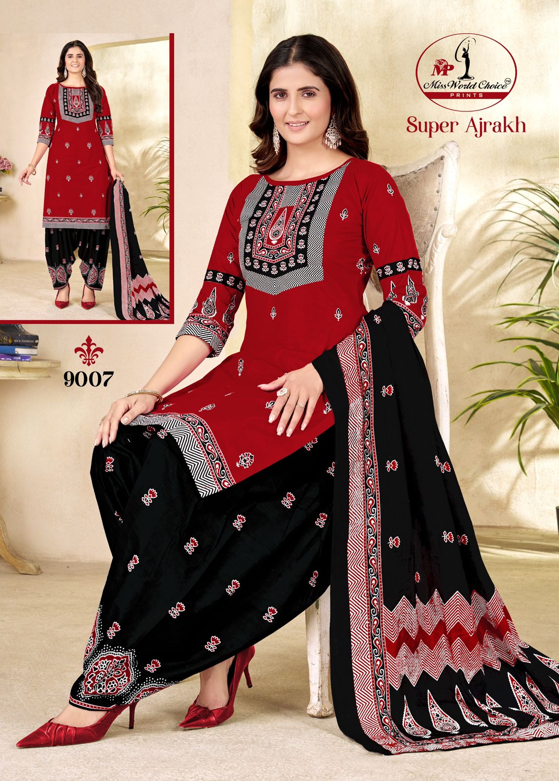 Super Ajrakh Vol 9 Miss World Choice Cotton Dress Material Supplier India