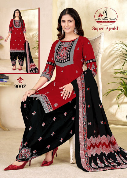 Super Ajrakh Vol 9 Miss World Choice Cotton Dress Material Supplier India